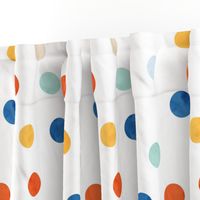 1.5" polka dots - scatter seaside colors