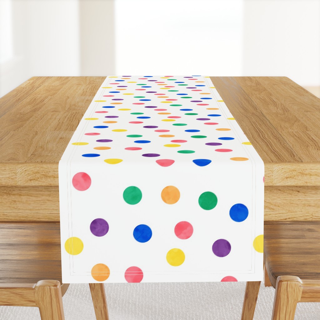 1.5" polka - multi rainbow 