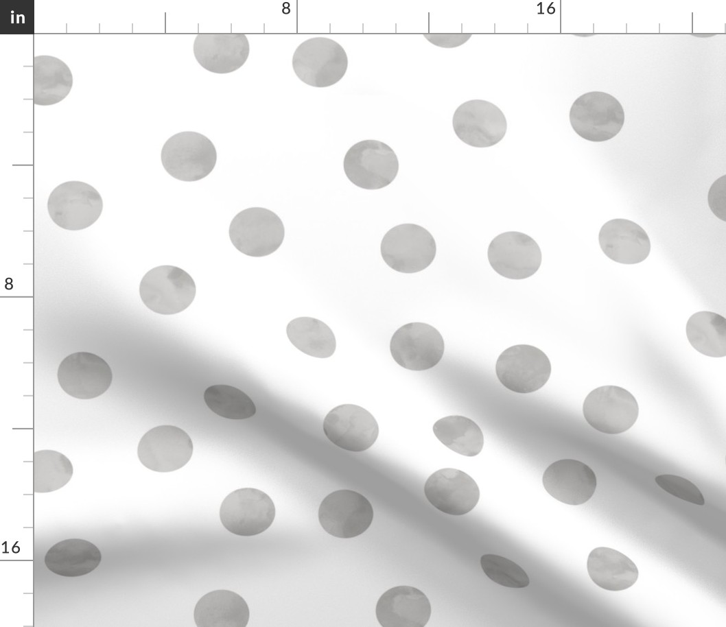 1.5" polka dots scatter - grey 