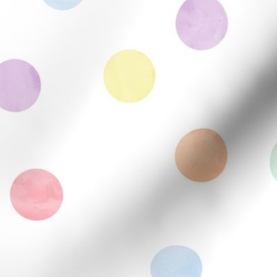 1.5" polka dot scatter - pastel rainbow