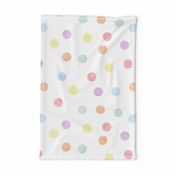 1.5" polka dot scatter - pastel rainbow