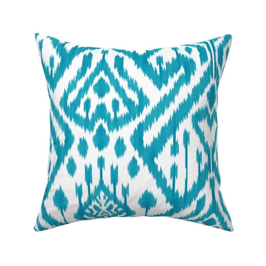 Seablue Turquoise deco ikat Vertical option