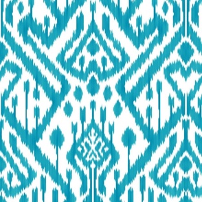 Seablue Turquoise deco ikat Vertical option