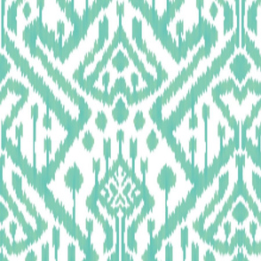 Seaside mint green deco ikat