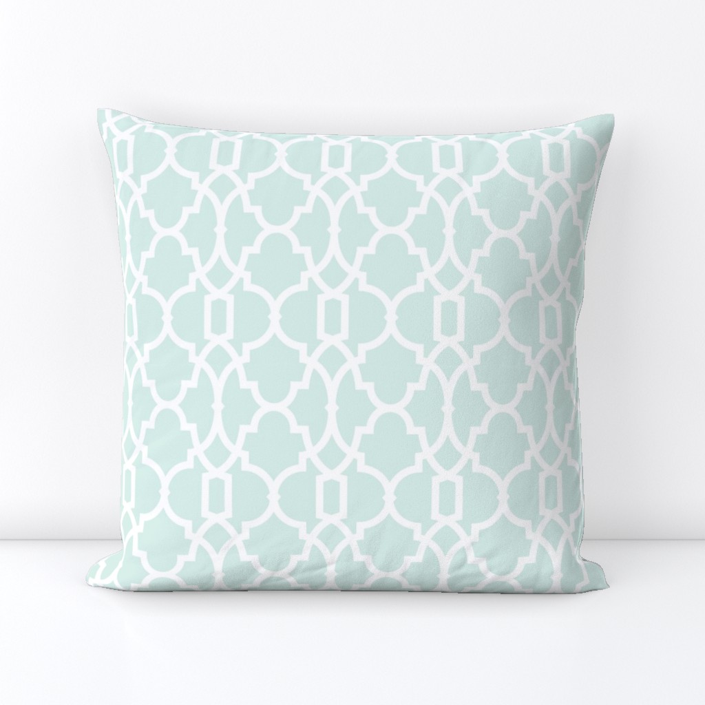 Tiffany Trellis Bold in Lt Seafoam and White small