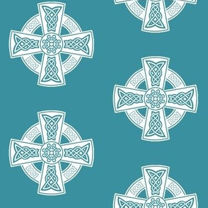 Ornate Celtic Cross // Teal // Large