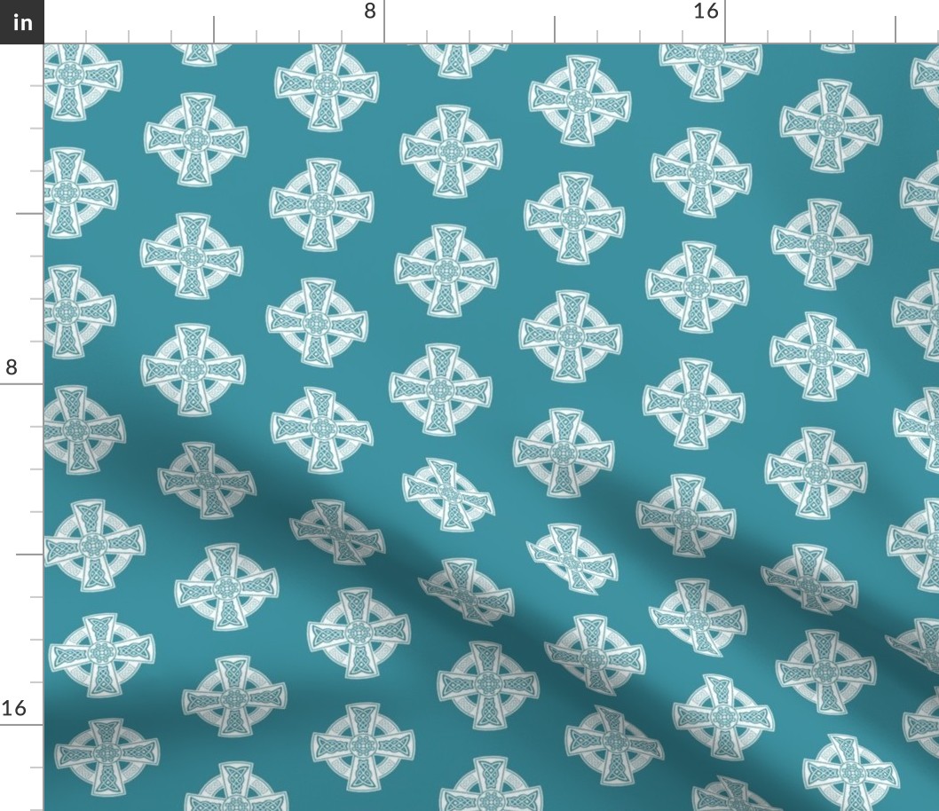 Ornate Celtic Cross // Teal // Small