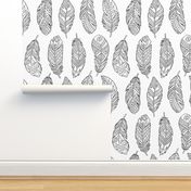 Ethnic feathers coloring print