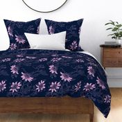 Passionflowers in Navy, Large