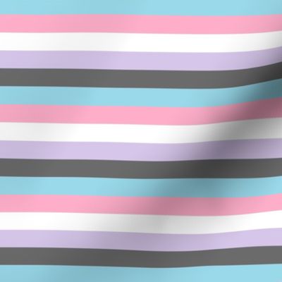 Genderfluid Pride Stripes (lighter) - 1/2 inch