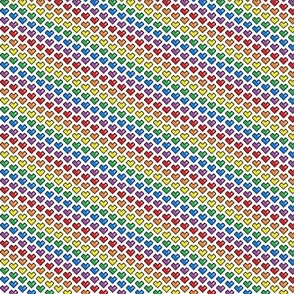 Pixel Heart (Rainbow cascade) (tiny)