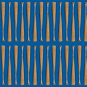 baseball bats on blue