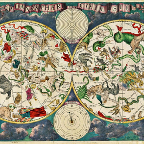 1670 Celestial Map (27"W)