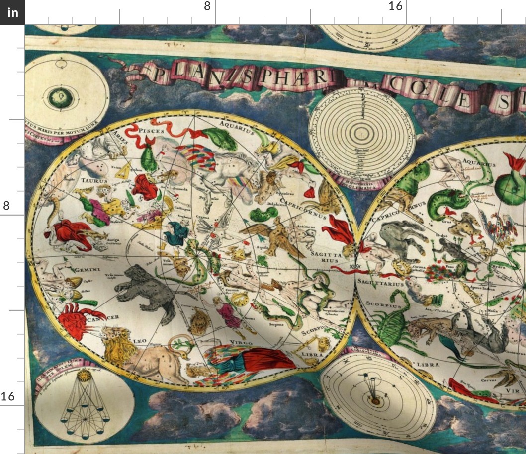 1670 Celestial Map (27"W)