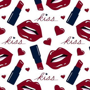red lip kisses
