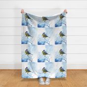 Blue Tit Cushion Size