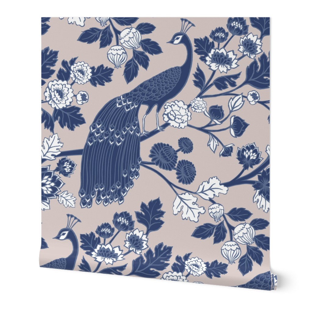 Peacock Garden {Indigo/Silver}