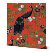 Peacock Garden {Red/Onyx}