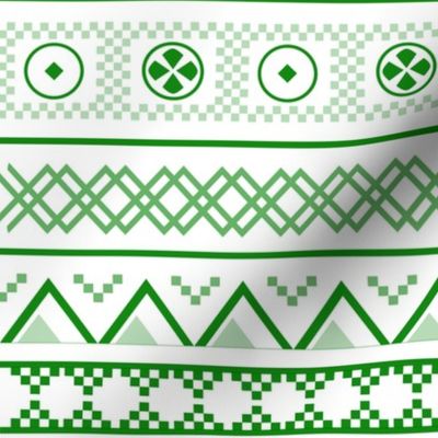 Tribal Monochrome Green