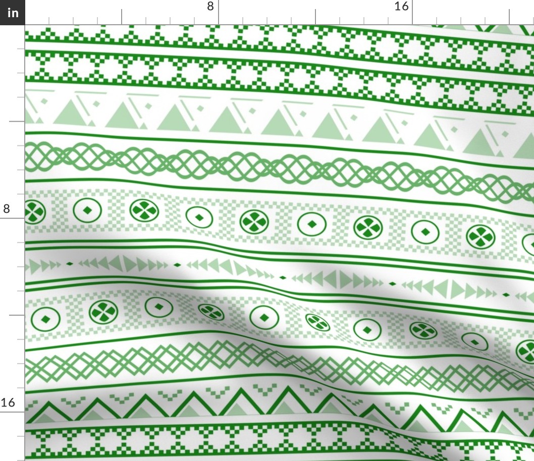 Tribal Monochrome Green