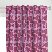 Knotty Cat - burgundy on orchid, big