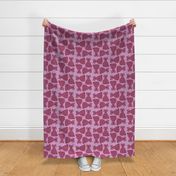 Knotty Cat - burgundy on orchid, big