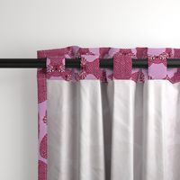 Knotty Cat - burgundy on orchid, big