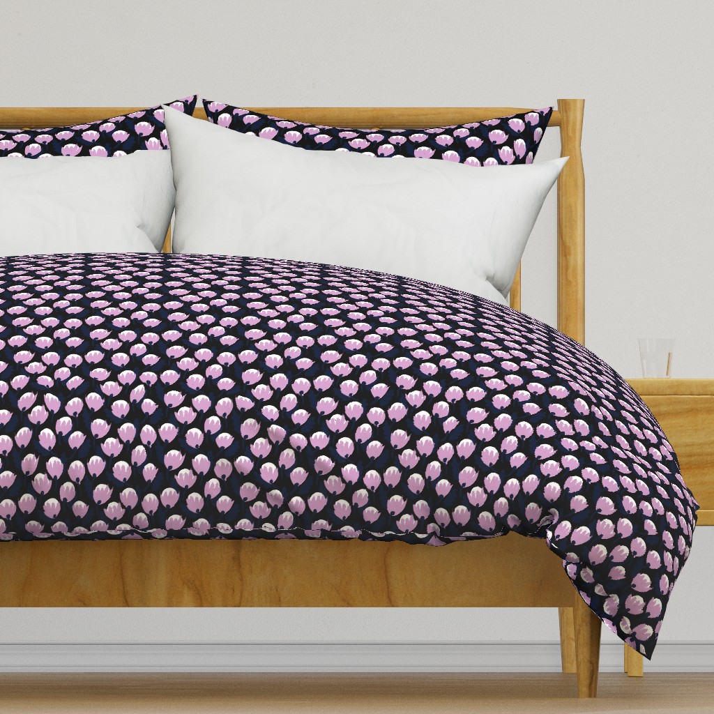 Small Mod Floral Orchid Navy by Friztin