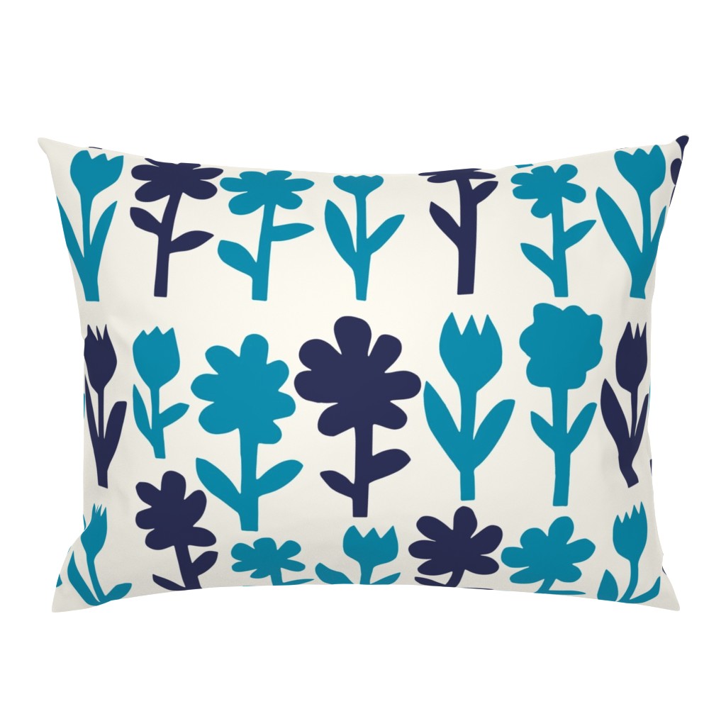 Pop! Goes the Flowers. Blue/Navy