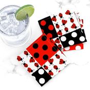 Red Ladybug Polka Dot Quilt Blocks