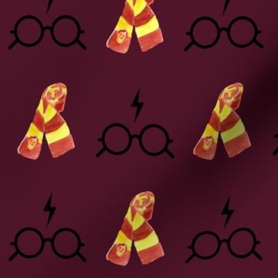 Wizard Glasses and Scarf // Burgundy