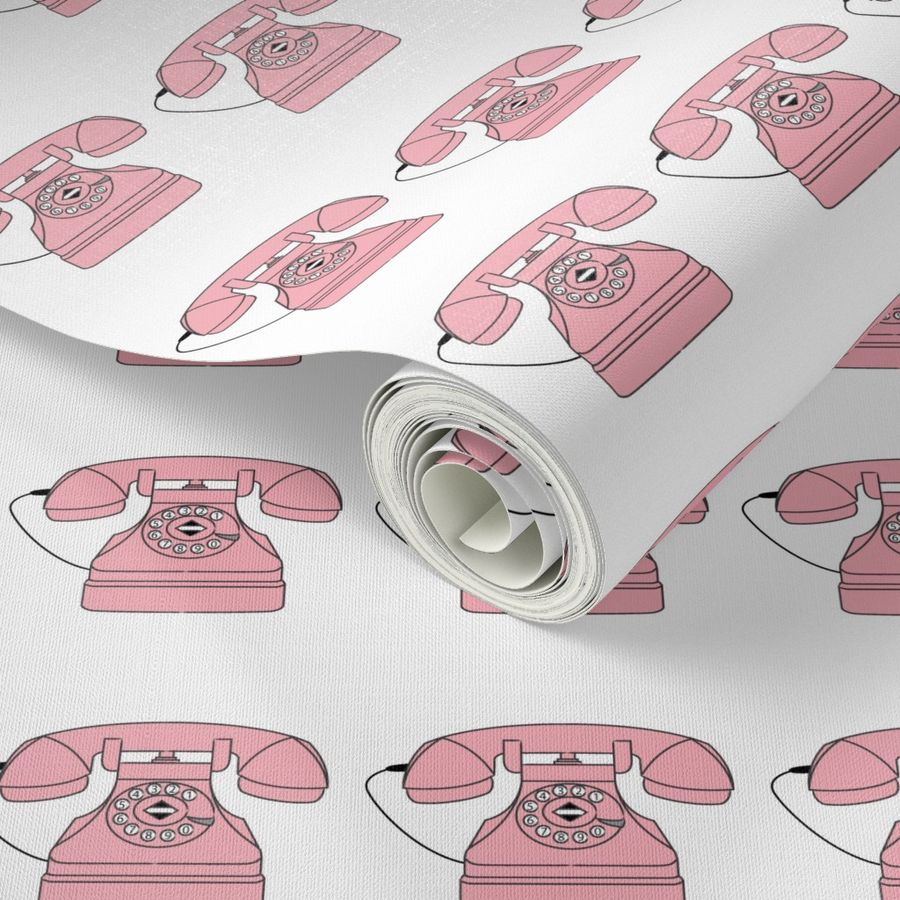 vintage pink phones