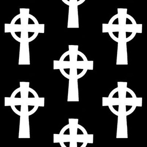Celtic Crosses on Black // Large