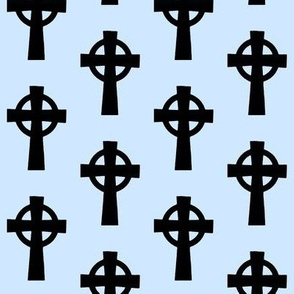 Celtic Crosses on Light Blue // Small