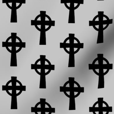 Celtic Crosses on Grey // Small