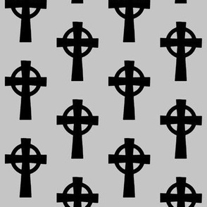 Celtic Crosses on Grey // Small