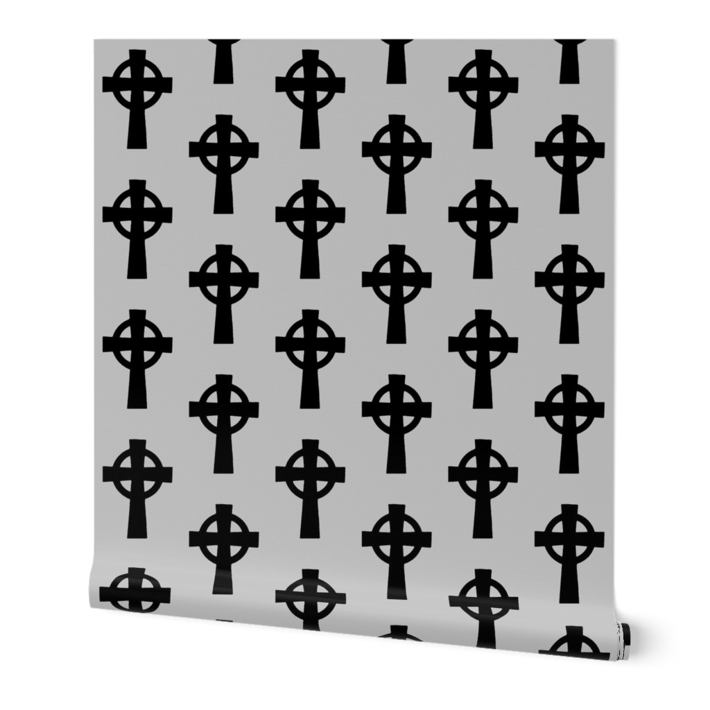 Celtic Crosses on Grey // Large