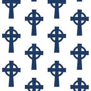 Celtic Crosses on Navy // Small
