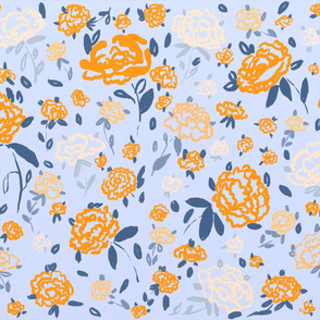 floral orange pattern