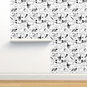 Small scale // Origami kitten friends // white background coloring paper cats