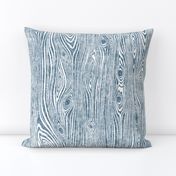 Woodgrain indigo - driftwood dark indigo blue