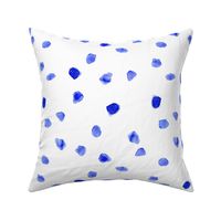 Royal blue watercolor dots