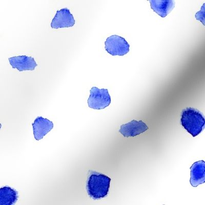 Royal blue watercolor dots