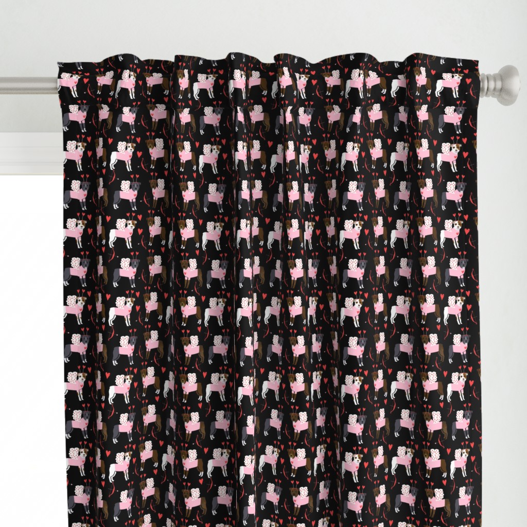 pitbull love bug cupid dog breed fabric pitbulls black