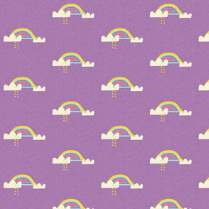 Rainbow and cloud unicorn purple