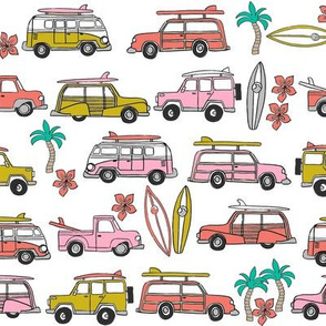 surf trip // vacation surfing road trip california tropical fabric reds