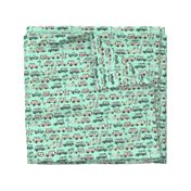 surf trip // vacation surfing road trip california tropical fabric mint
