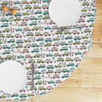 surf trip // vacation surfing road trip california tropical fabric white peach