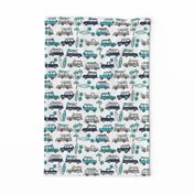 surf trip // vacation surfing road trip california tropical fabric white blues