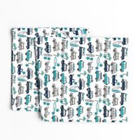 surf trip // vacation surfing road trip california tropical fabric white blues